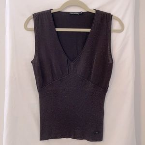 Sleeveless Crop-top Chocolate Spark Size M